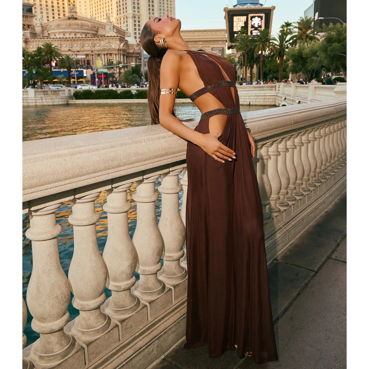 Penelope Mesh Rhinestone Formal Dress Penelope Mesh Rhinestone Formal Dress