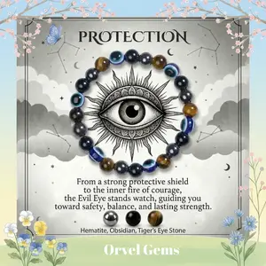 Evil Eye Protection Crystal Bracelet - Perfect for Men, Women, Couples, and Friends | Ideal for Daily Wear