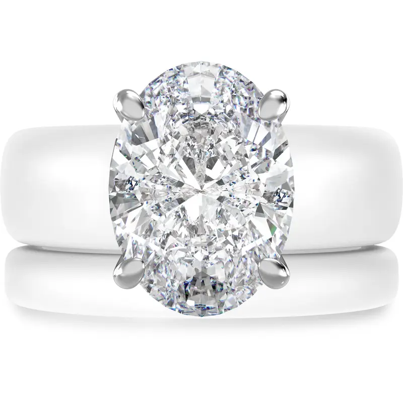 Rinfit Silicone Rings for Women with 11x8mm Oval Cut CZ Stone and a Thin Stackable Band, Silicone Engagement Ring and Wedding Ring Set for Her, Flexible for Work, Gym, Pregnancy, Travel and Everyday Wear, Patented Design