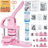 Fallpicks VEVOR Pink 3-in-1 Manual Badge Maker Machine Toolset - 25/32/58mm (1/1.25/2.28in) Pin Maker, 300pcs Button Parts, Ergonomic Arc Handle Punch Press, Mr. Panda Magic Book, Beginner-Friendly Setup for Craft Making, Kids Handmade Crafts Gifts,techvi
