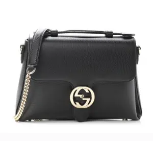 Pre-owned GUCCI Black Interlocking Crossbody Bag