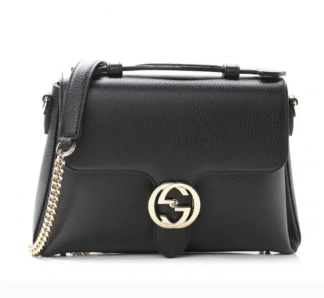 Pre-owned GUCCI Black Interlocking Crossbody Bag