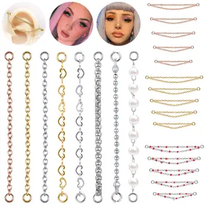RINGLUX - AOEDEJ 1PC Gold Color Nose Chain Jewelry Stainless Steel Industrial Piercing Chain Nostril Chain Women Body Piercing Jewelry