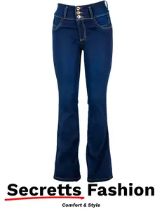 BlueBell Harmony Bell Bottom Push Up Levanta Cola Colombian Jeans - SJ 1005 Womenswear Retro Women Comfort Pants Denim