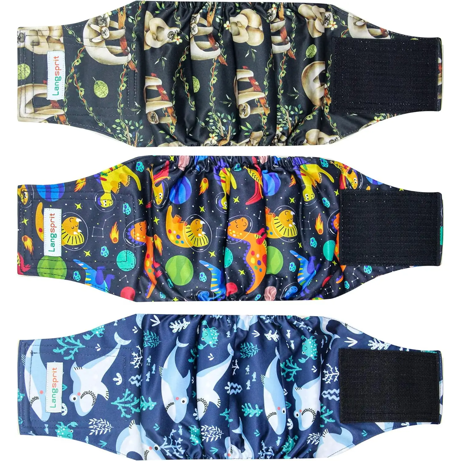 Dog Reusable and Washable Diapers for Male and Female Dogs, Pañales para los perros (Pack of 3)