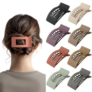 8 Pack Flat Claw Clips for Women - Matte No Slip Hair Clips for Thick & Thin Hair, Large  Claw Clips  Hold Styling Accessories