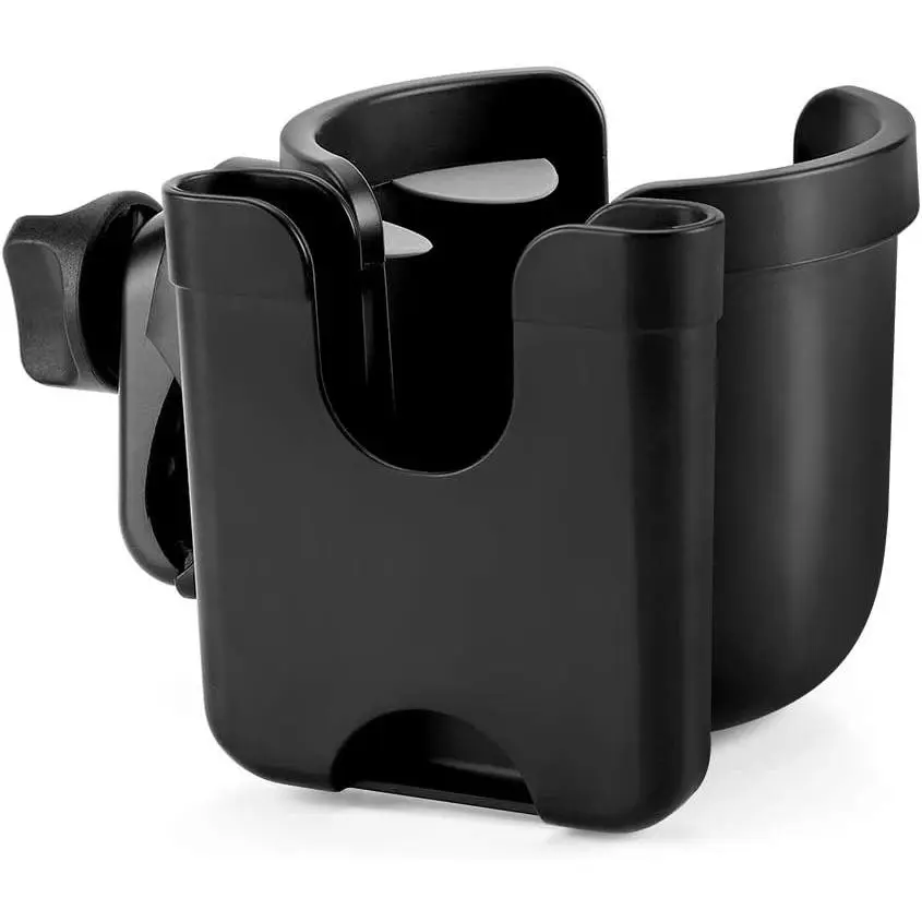 Accmor Stroller Cup Holder with Phone Holder, Bike Cup Holder, Universal Cup Holder for Uppababy Nuna Doona Strollers, 2-in-1 Cup Phone Holder for Stroller Bike Accessory