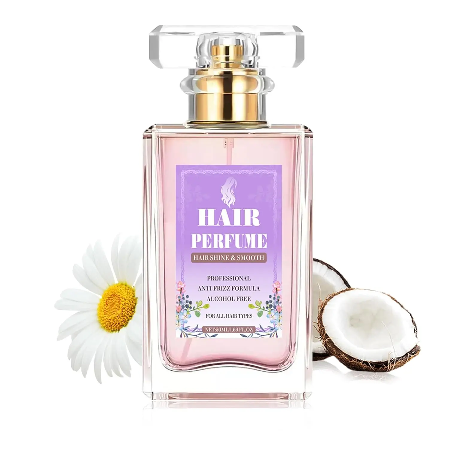 Hair Perfume for Women, Long-Lasting Pheromone Floral Hair Perfume Spray for Hair & Body, Honey Infused Chamomile Nourish & Hydrate Hair Portable Perfume Mist Gift 1.69 fl.oz