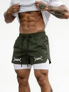 Summer Men's Casual Shorts, Polyester Breathable American Style, Anti-Exposure Gym Shorts, Running Quick-Dry Five-Pocket Pants, Activewear Shorts, Athletic Sports Shorts