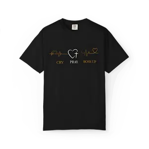 Her Story Tee - Women's Christian Faith Graphic T-Shirt Cry Pray Boss Up