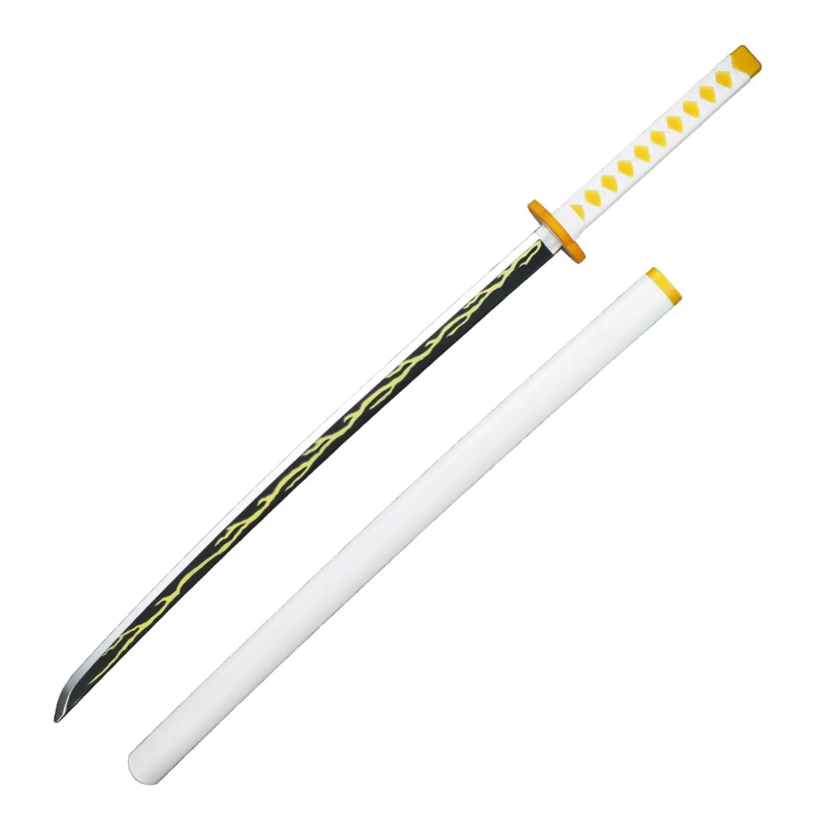 Munetoshi Zenitsu 41" Foam Sword Cosplay Anime Demon Scabbard Costumes Halloween Munetoshi Zenitsu 41" Foam Sword Cosplay Anime Demon Scabbard Costumes Halloween