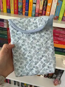 Blue Floral Quilted Kindle Pouch