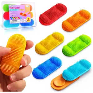 Household daily necessities LESONG Fidget Sensory Toys for Kids: Layered Bristle Textured Toys with Suction Cup for Autism Kids - Sensory Items for Desk Classroom - Fidgets for Easter Basket Fillers Egg Stuffers
