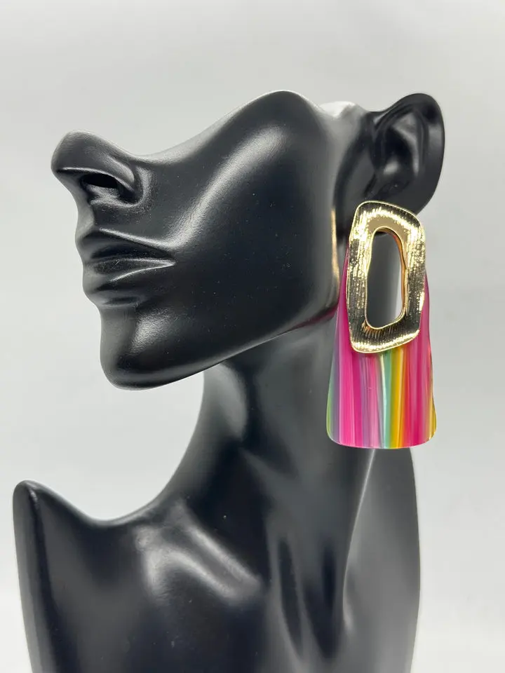 Poolside Pretty- Square Drop Earrings