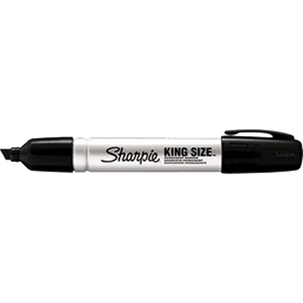 Sanford 071641150010 Sharpie King Size Chisel Tip Marker - Black Sharpie Marker, High Caliber Office Stationery Writing Tool, All Seasons Use, Innovation Drives Success, Enhances Appearance