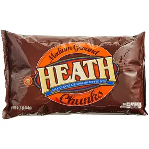 Heath Medium Ground Milk Chocolate English Toffee Bits - 5 lb Crushed Heath Bar Candy Pieces for Topping & Decor