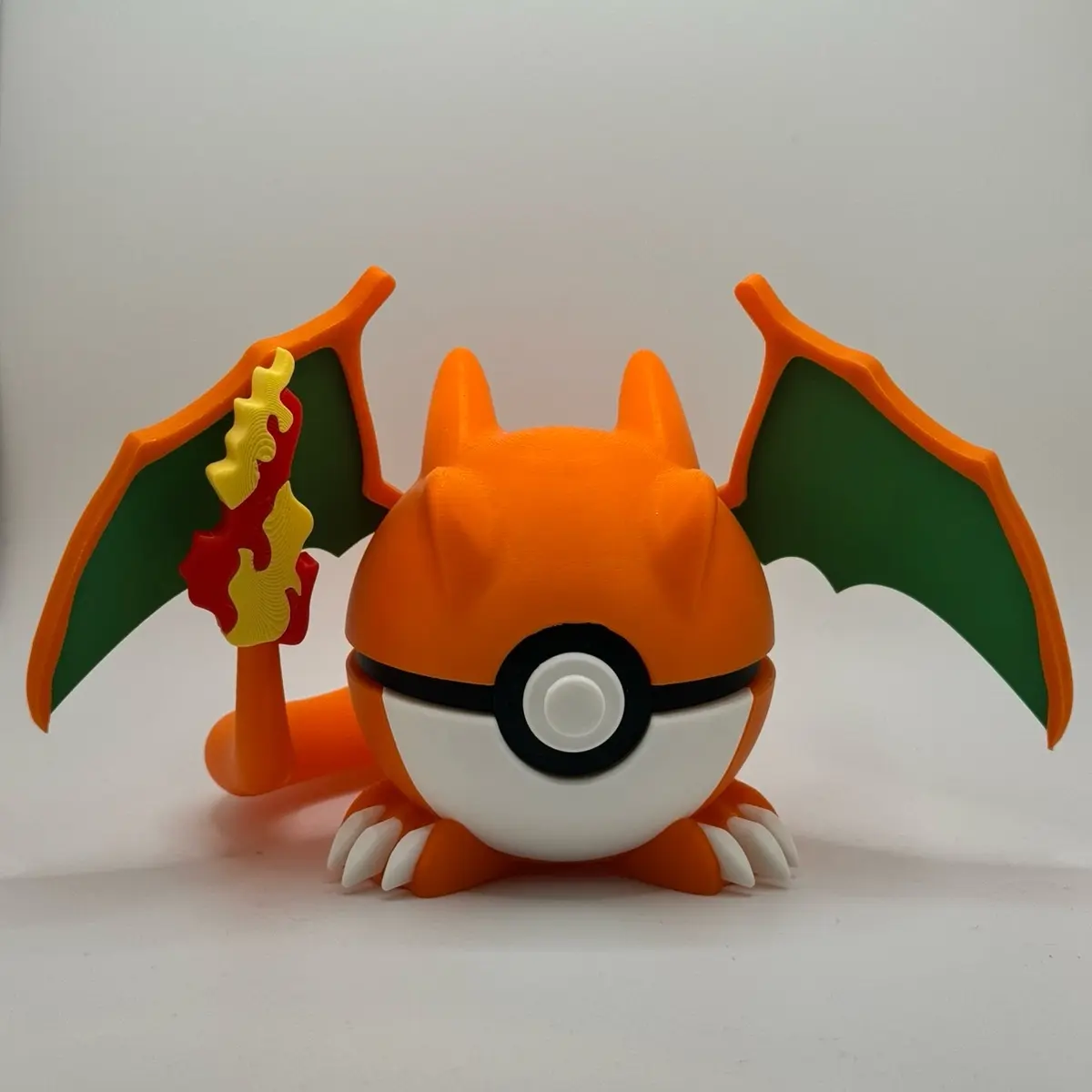 Charizard Themed Decorative Poké Ball Figurine - Collectable for Pokemon Fans, Office Decor