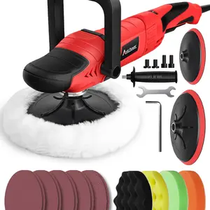 AVID POWER Car Buffer Polisher, 6 Variable Speed 1000-3500 RPM, Rotary Buffer Waxer Kit with 6-inch and 7-Inch Backing Plate, 1200W Car Polisher for Car Detailing, Polishing, Waxing