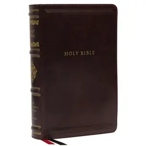 NKJV, Personal Size Reference Bible, Sovereign Collection, Leathersoft, Brown, Red Letter, Thumb Indexed, Comfort Print: Holy Bible, New King James Version by Thomas Nelson [Leathersoft Book]