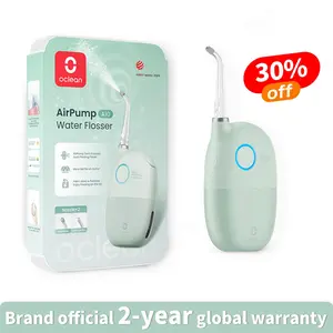 Oclean A10 Water Flosser Palm-sized, Nozzle Oral Dual Flossing Power with AirPump Tech,Best for Braces,Storage Waterfloss Green Electric Teeth Cleaner