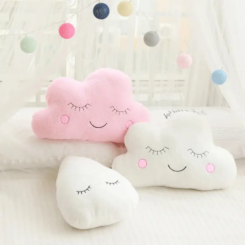Cloud Moon Star Plush Cushion Soft Decorative Pillow Cute Room Decor