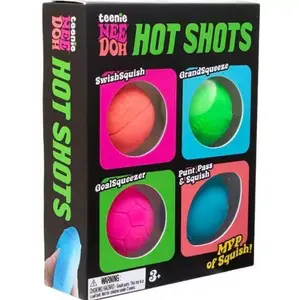 NeeDoh Teenie Hot Shot Squeeze Toy (4 Pack) - Stress Relief Toy