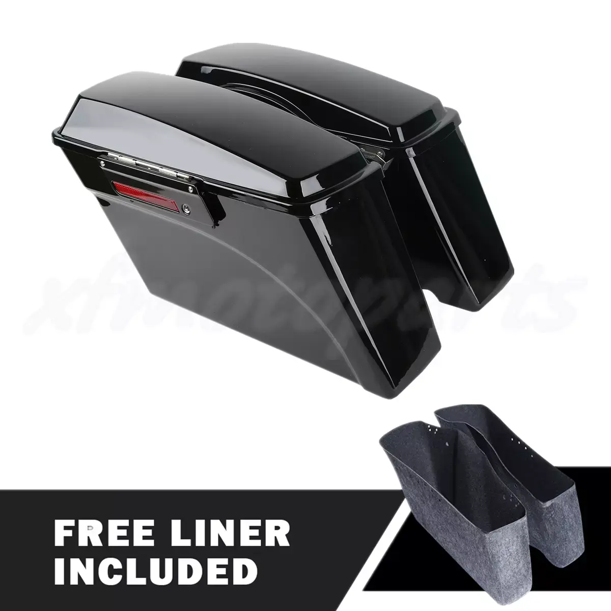 TCMT Hard Saddlebags W/ Lid & Latch Key Fit For Harley Touring Road King Glide 1994-2013