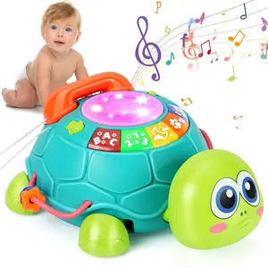 Musical Turtle Baby Toy – Light-Up Crawling & Tummy Time Development Toy for Infants 6-12 Months, Christmas & Easter Gift for 4-12 Month Boys & Girls