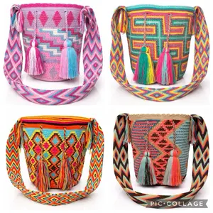 Tradicional Wayuu Bag whith crystals – Bohemian & Versatile Style Handmade