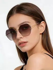 Frameless Cut Edge Dual Layer Gradient Design, Trendy Style, Suitable for Parties, Play, Beach, Daily Life, Casual Outdoor