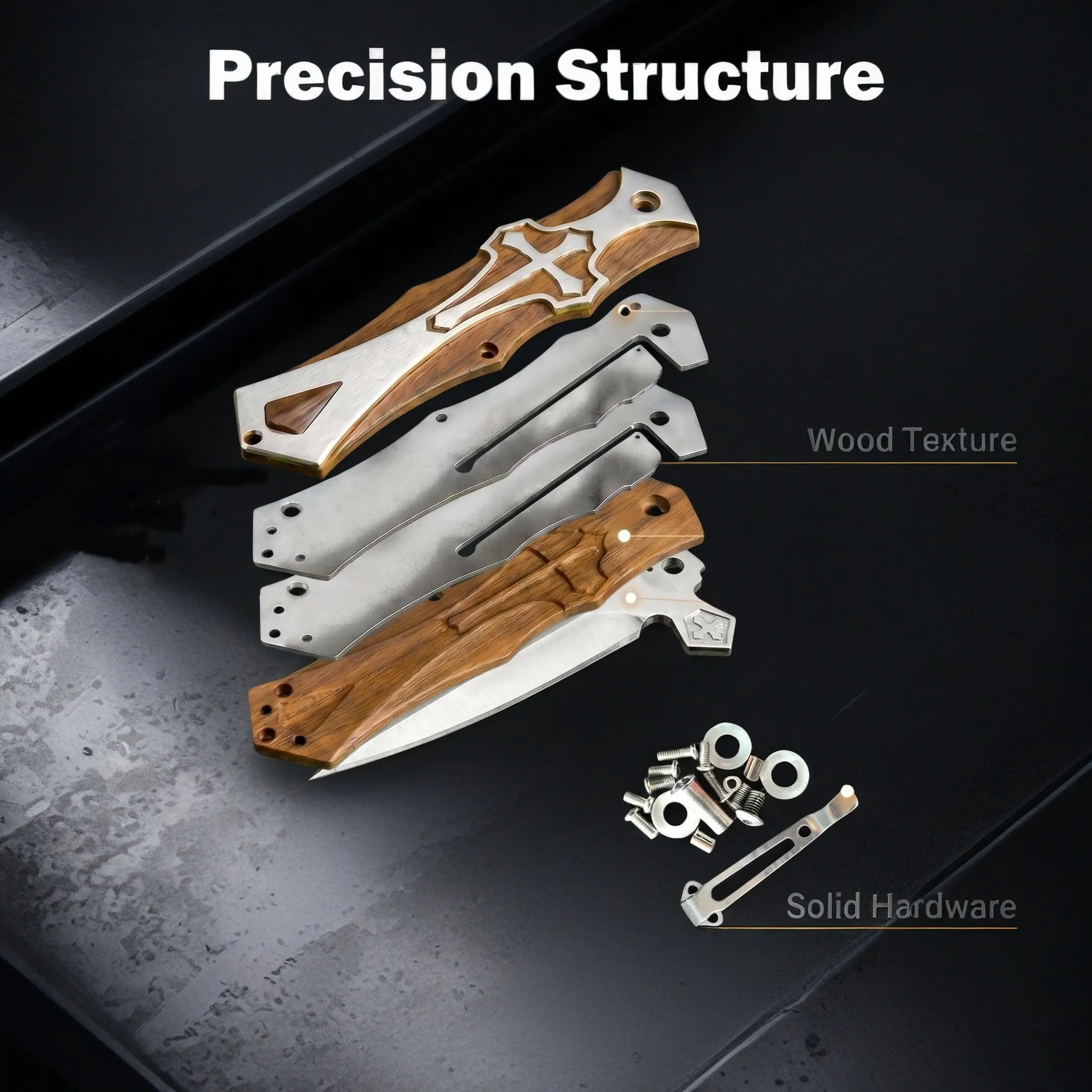 Great gift for men, vintage carved wood-grain lure line cutter, a light luxury collectible perfect for gifting on all holidays.