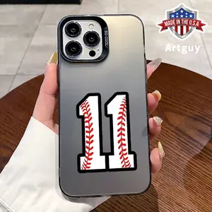 Phone Case for iPhone 16 15 Pro Max 14 Plus 16E 13 12 11 X XS XR Baseball Eleven Pattern Matte Shockproof Anti-Scratch Stylish Smartphone Cover