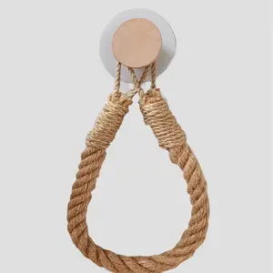 Wall Mounted Tissue Holder, 1 Count Creative Rope Tissue Holder, Bathroom Storage Rack, Bathroom Accessories, Home Organizer for Bathroom, Toilet Paper Holder