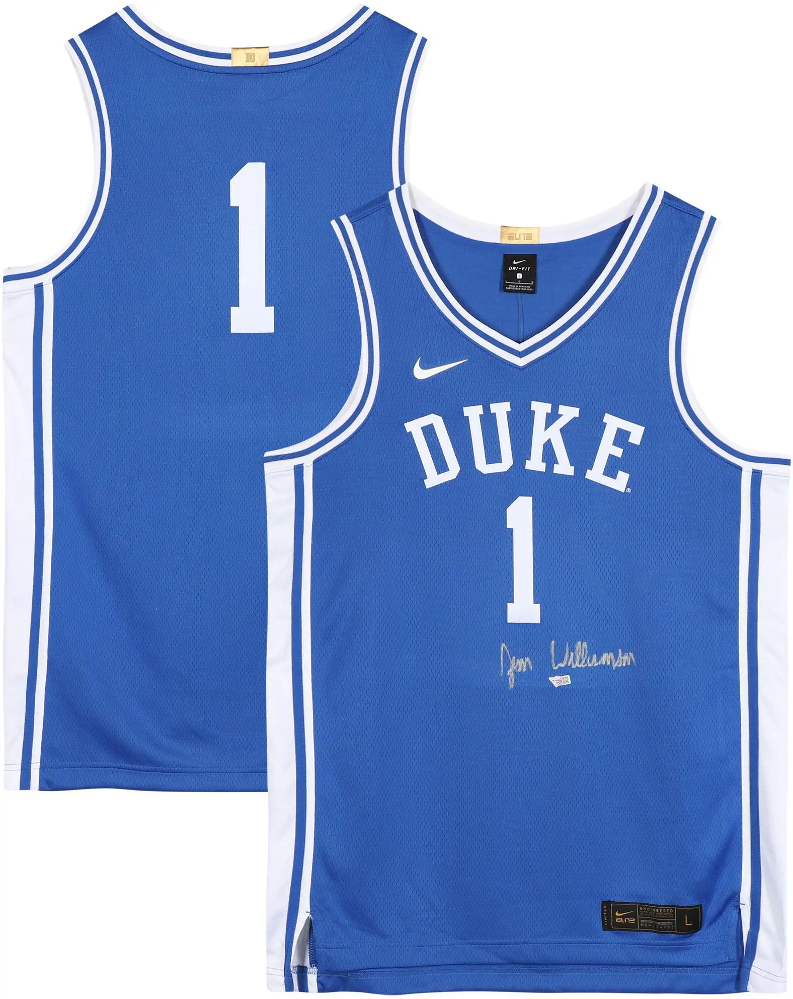 Zion Williamson Duke Blue Devils Autographed Blue Nike Swingman Jersey - Fanatics Authentic Certified