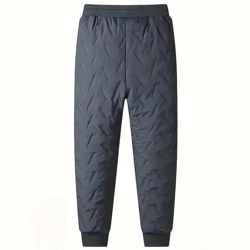 Men's Thermal Pants Heavyweight Insulated Cotton Winter Trousers with Drawstring Waistband, Black Cold Resistant Daily & Formal Wear with Side Pockets Suitable for Office Work and Outdoor Activities warm Men's Thermal Pants Heavyweight Insulated Cotton Winter Trousers with Drawstring Waistband, Black Cold Resistant Daily & Formal Wear with Side Pockets Suitable for Office Work and Outdoor Activities warm