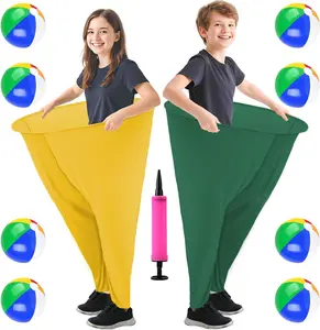 Oversized Granny Pants Field Family Reunion Game with 4 Bouncy Balls Freaky Party Game Outdoor Party Game for Backyard Field Day