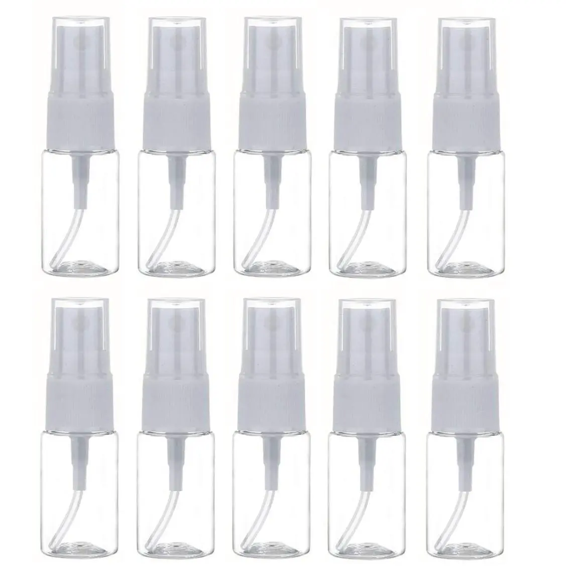 10 Pack 10ml/0.35oz Fine Mist Spray Bottle Clear Plastic Mini Spray Bottle for Essential Oils Makeup and Perfume