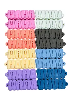 MAMA Keychain - Colorful Collection of Pastel & Neon Colors with Keyring - Lightweight & Super Cute for Mamas - Perfect Gift for Baby Showers key chain