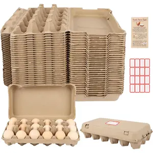 30 Pack 18 Count 3x6 Grids Sturdy Cardboard Egg Cartons, Storage Containers for Fresh Eggs, Ideal for Household, Kitchen, Farm and Market