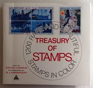 USED-Treasury of stamps: 1,200 rare and beautiful stamps in color by David Lidman (Hardcover)