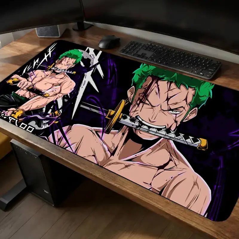 Zoro OP Gaming Mouse Pad Personal, Custome, Anime Desk Mat Extended Keyboard Pad Waterproof Non Slip Rubber Base Large Mousepad for PC Gamer Setup Desk Accessories 40x21 Inch,Office Gifts, Decor desktop – FASTSHIPPING