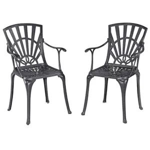 Grenada Charcoal Outdoor Chair Pair