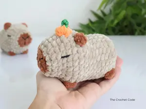 Loppy Puff - No Sew Capybara Crochet, Capybara Amigurumi, Easy Crochet Capybara, Quick Amigurumi Project, Cute DIY Gift