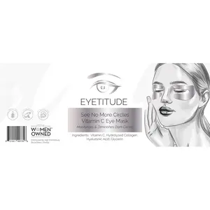 Eyetitude Vitamin C Eye Mask with Glycerin & Hyaluronic Acid, Moisturizing Brightening Treatment for Reducing Under-Eye Circles