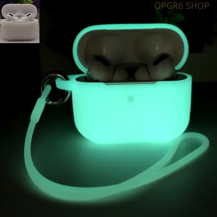 Glow-in-the-Dark Silicone Protective Shell Fit AirPods 1 2 3 4 Pro 2, Anti-drop Full Wrap Bluetooth Headphone Accessory