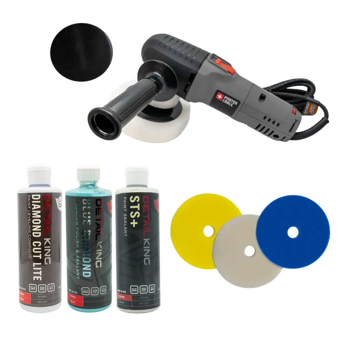 Porter Cable 7424XP Safe High-Quality Dual Action Polisher & Buffer Car Polish Machine Starter Package for Automotive Washing & Maintenance