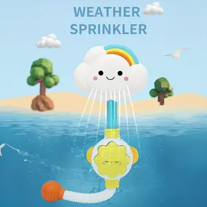 Baby bath toys, cute swimming water spray cloud flower shower toys for kids to play with water