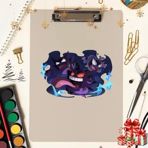 Gengar Sticker | Vinyl waterproof sticker | Gift for Game lovers