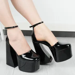 high platform sandal with ankle strap high platform sandal with ankle strap