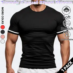 Men's high-elasticity fitness short-sleeved quick-drying coach uniform T-shirt, tight-fitting bodysuit, muscle-enhancing sports training clothing, shapewear, soft and breathable fabric.